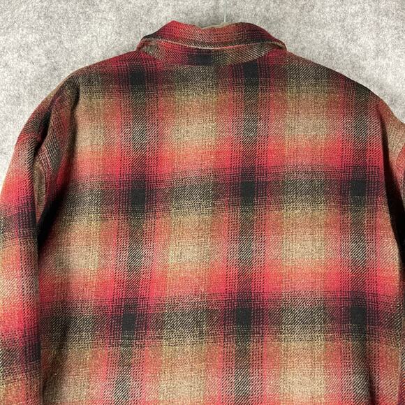 Vintage GAP CPO Jacket Shacket Mens Medium Wool Blend Lined Quilted Lumberjack - Picture 12 of 14